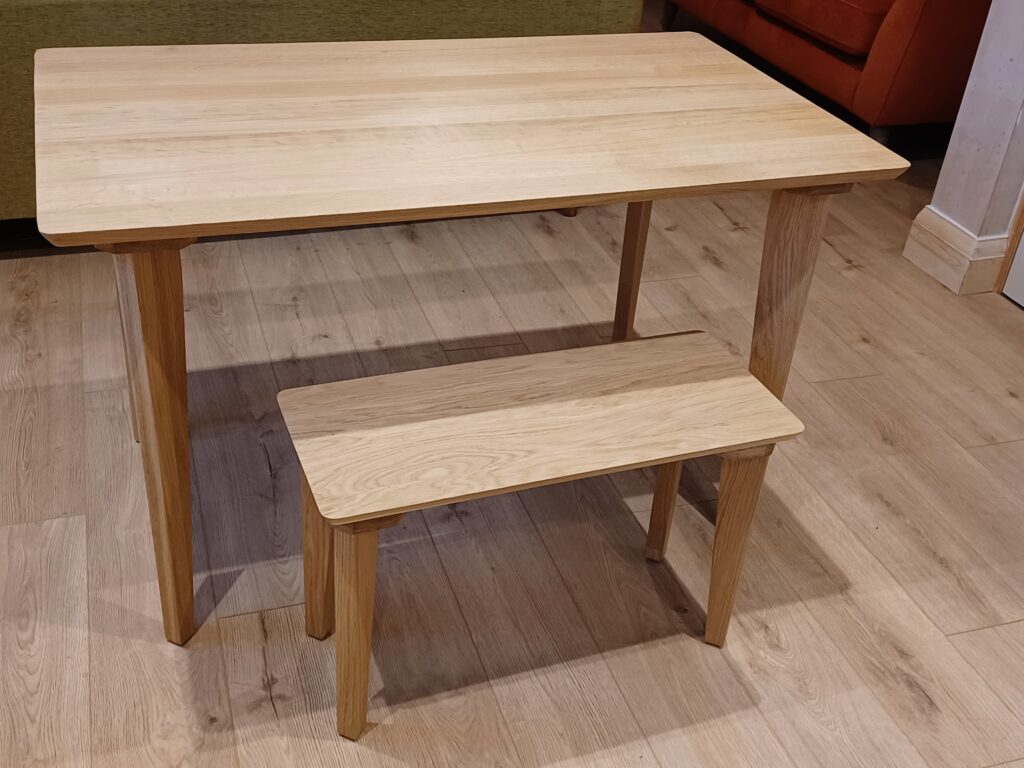 Dining Table and Bench for Kitchen Extension | Scandinavian Style Solid Wood Furniture | Tablemaker UK