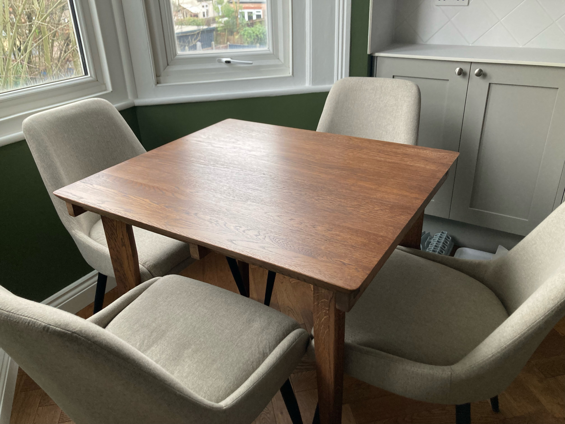 Extending Dining Table with Stored Leaf | Custom Compact Extendable Tables | Tablemaker UK
