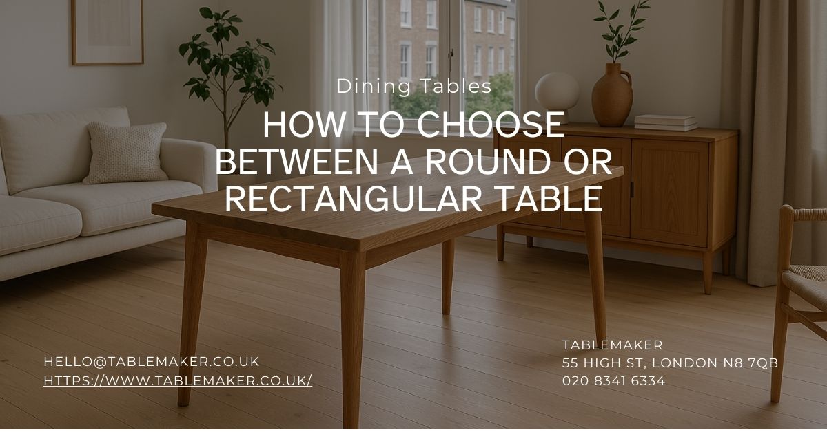 How to Choose Between a Round or Rectangular Table - Tablemaker