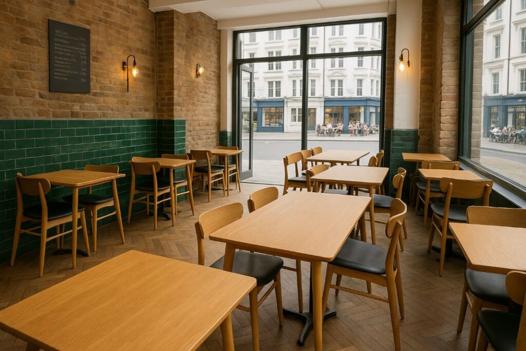 Oak tables for cafes - Bespoke - handmade - trade- commercial - made to measure