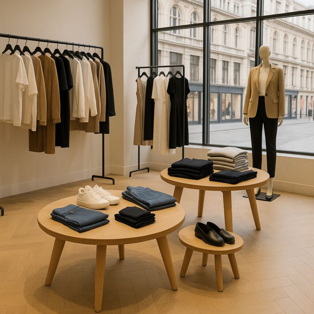 Round product display tables for shops - Tablemaker