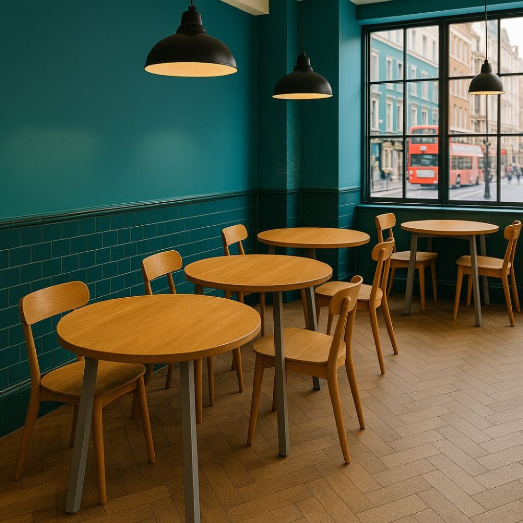 Round tables for cafes - Bespoke - handmade - trade- commercial - made to measure