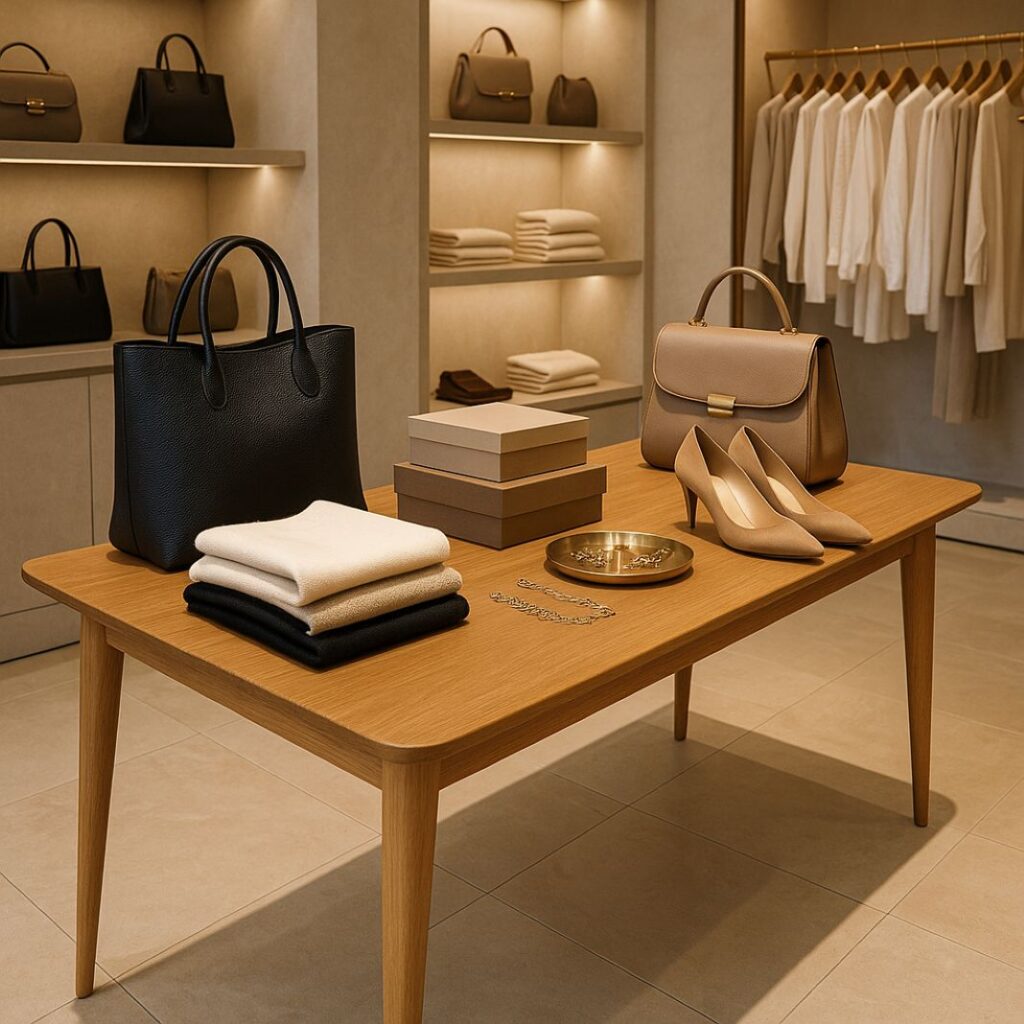 beautiful wooden product display tables - Tablemaker