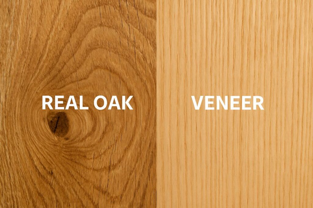 real oak vs veneer - Tablemaker