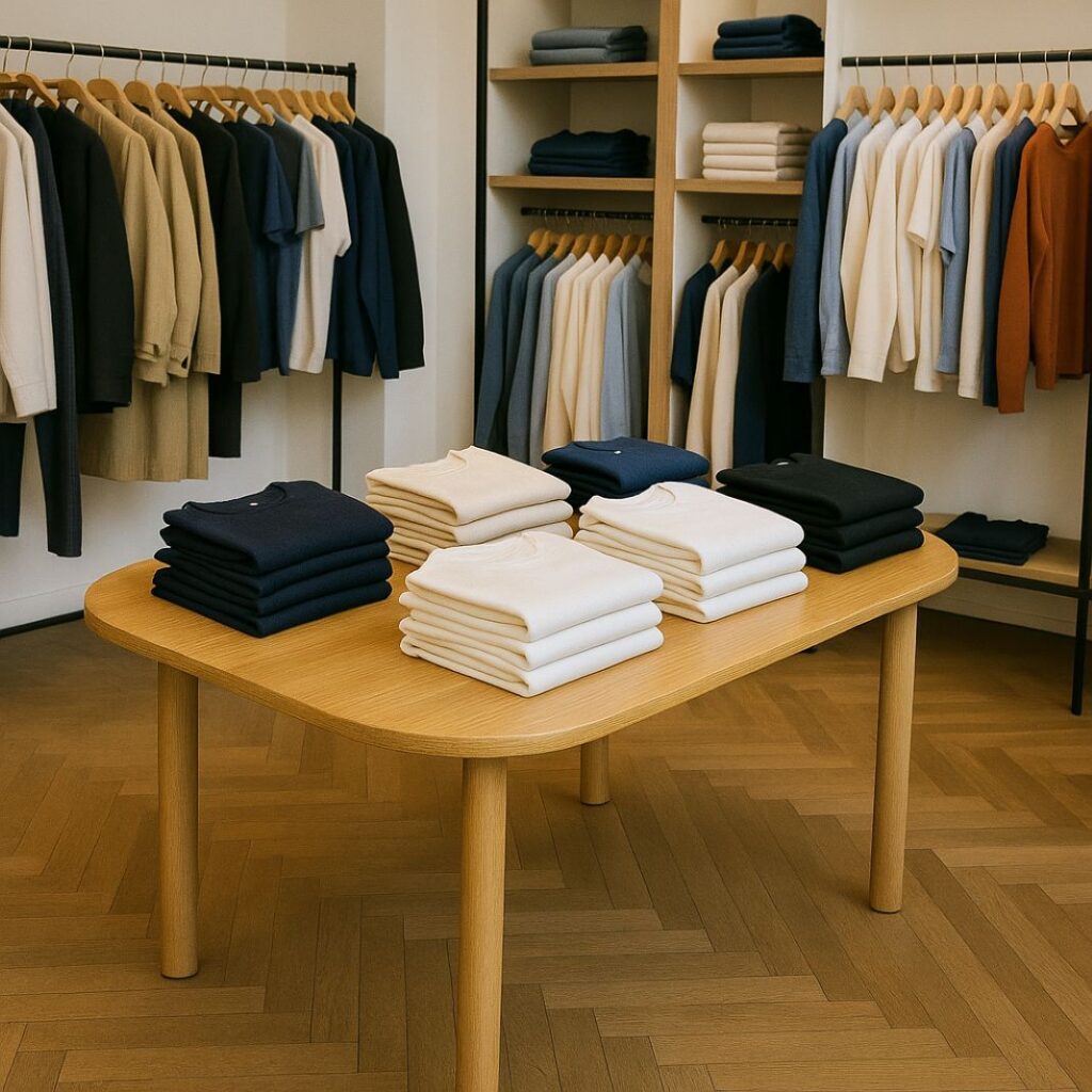 wooden product display tables for shops - Tablemaker