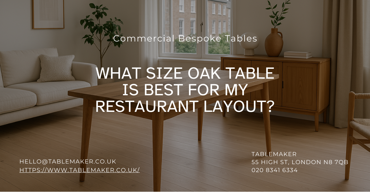What Size Oak Table Is Best for My Restaurant Layout Tablemaker