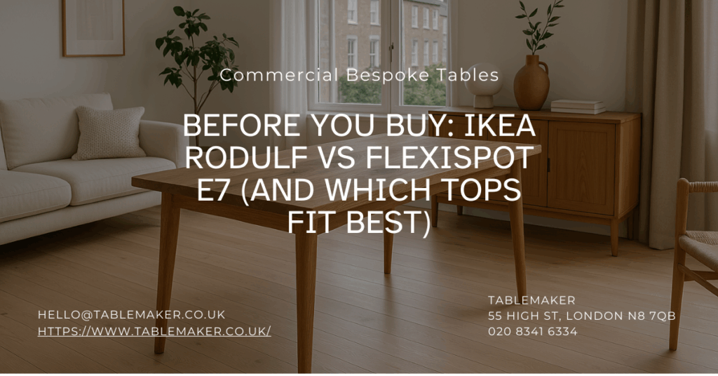 Before You Buy IKEA Rodulf vs FlexiSpot E7 (And Which Tops Fit Best) - Tablemaker