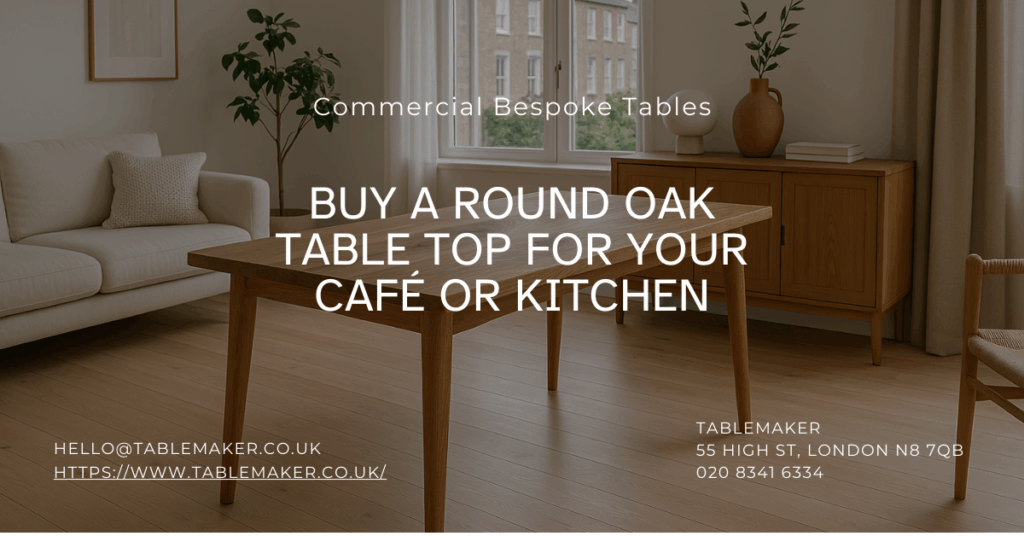 Buy a Round Oak Table Top for Your Café or Kitchen - Tablemaker