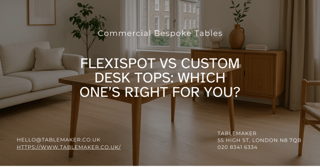 FlexiSpot vs Custom Desk Tops Which One’s Right for You -Tablemaker
