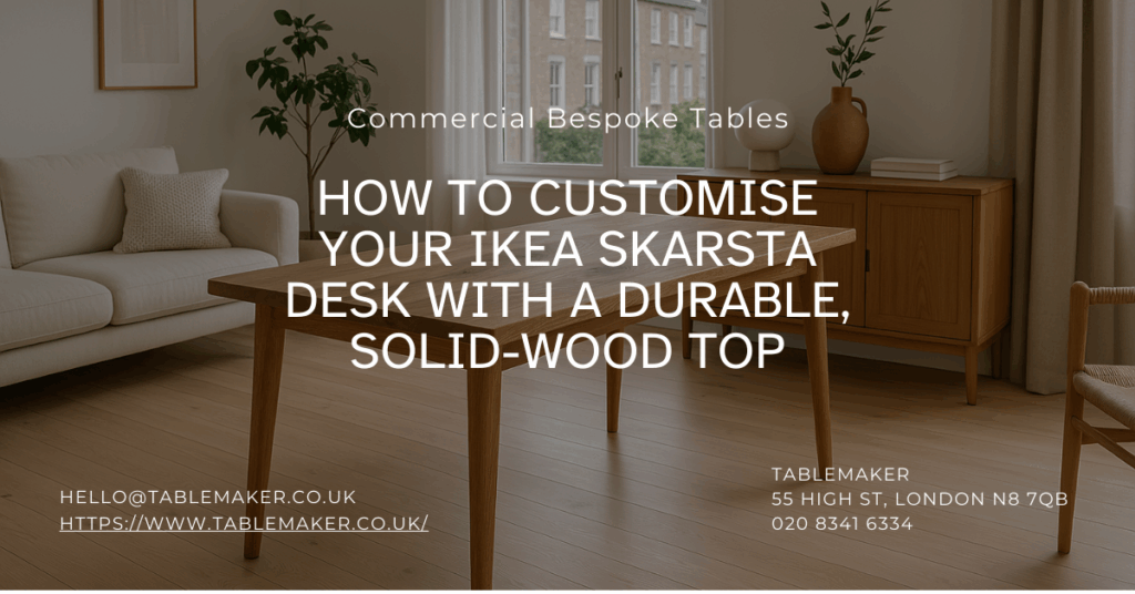 How to Customise Your IKEA Skarsta Desk with a Durable, Solid-Wood Top -Tablemaker