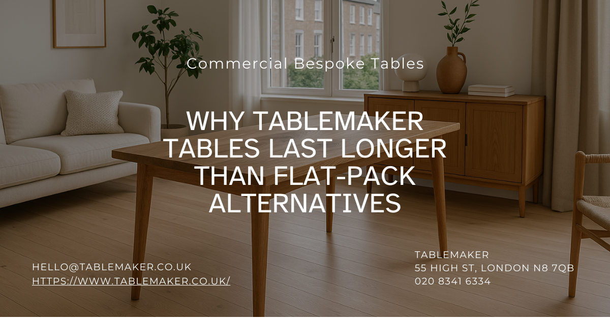 Why Tablemaker Tables Last Longer Than Flat-Pack Alternatives - Tablemaker