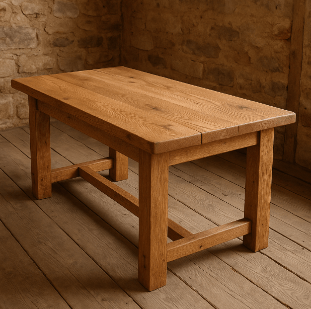 Rustic interior dining table