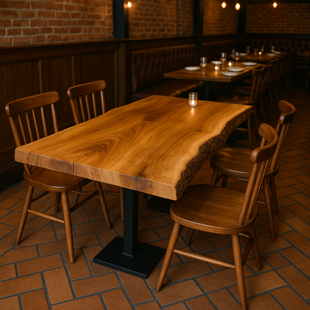 Interior designer rustic waney edge top