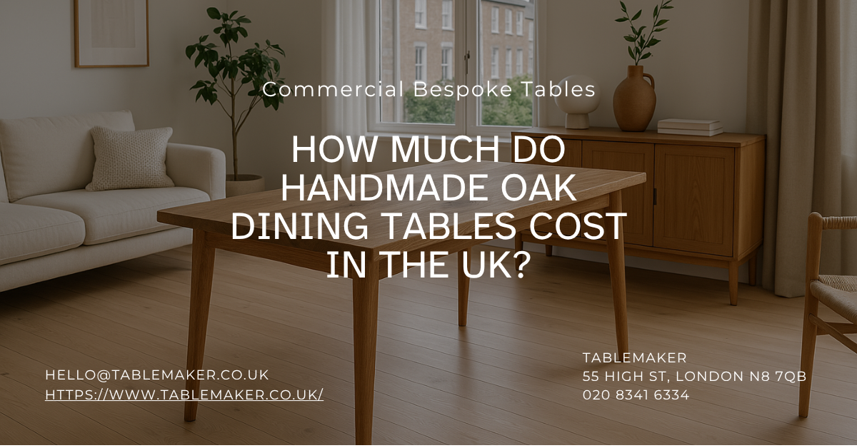 How Much Do Handmade Oak Dining Tables Cost in the UK? - Tablemaker
