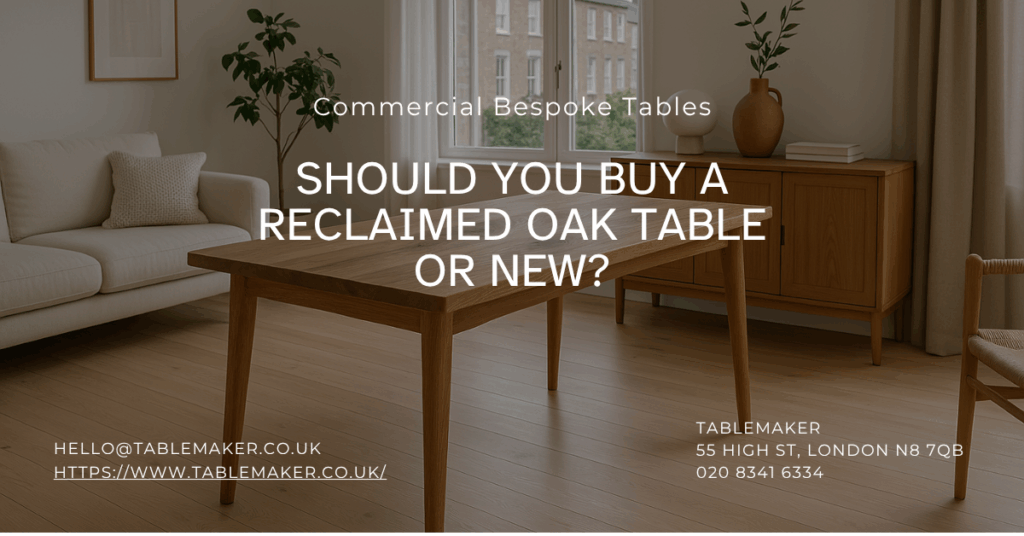 Should You Buy a Reclaimed Oak Table or New?
