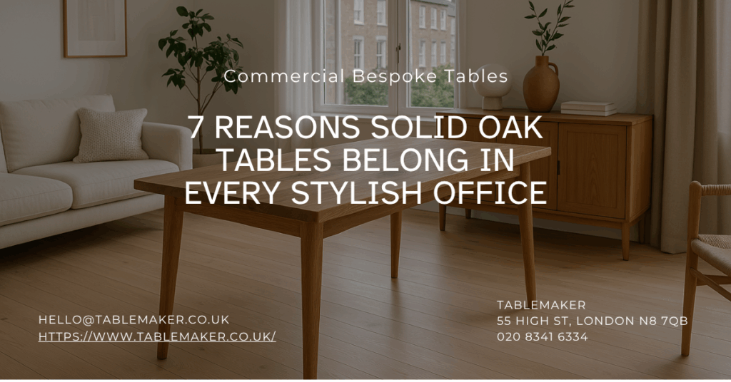 7 Reasons Solid Oak Tables Belong in Every Stylish Office -Tablemaker
