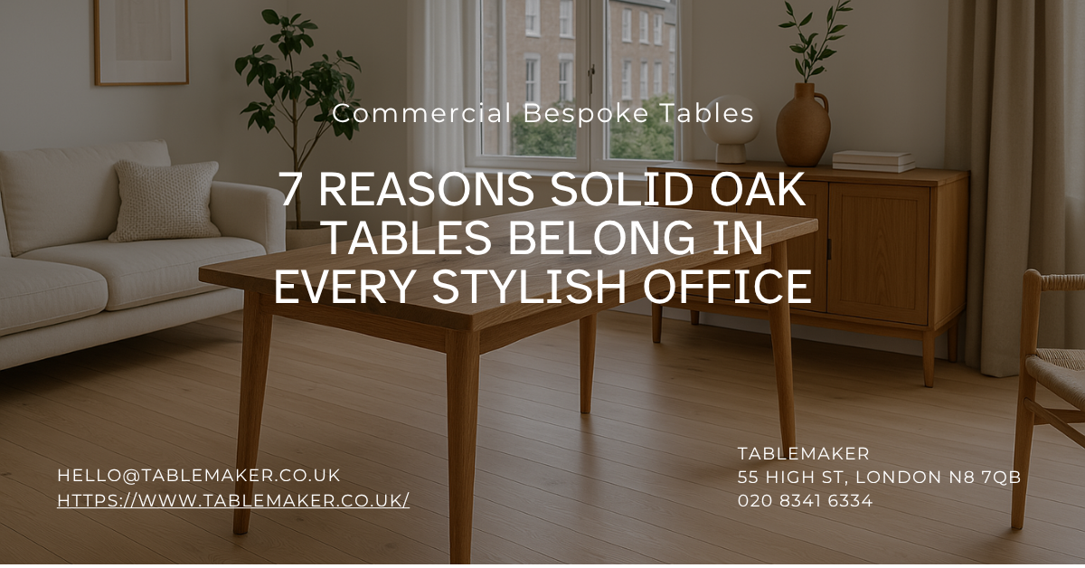 7 Reasons Solid Oak Tables Belong in Every Stylish Office -Tablemaker