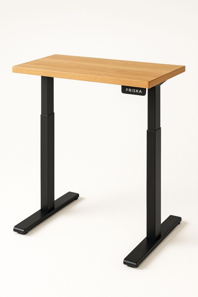 An AI photo representing a narrow Friska frame with a solid oak top
