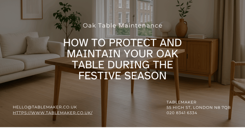 How to Protect and Maintain Your Oak Table During the Festive Season -Tablemaker