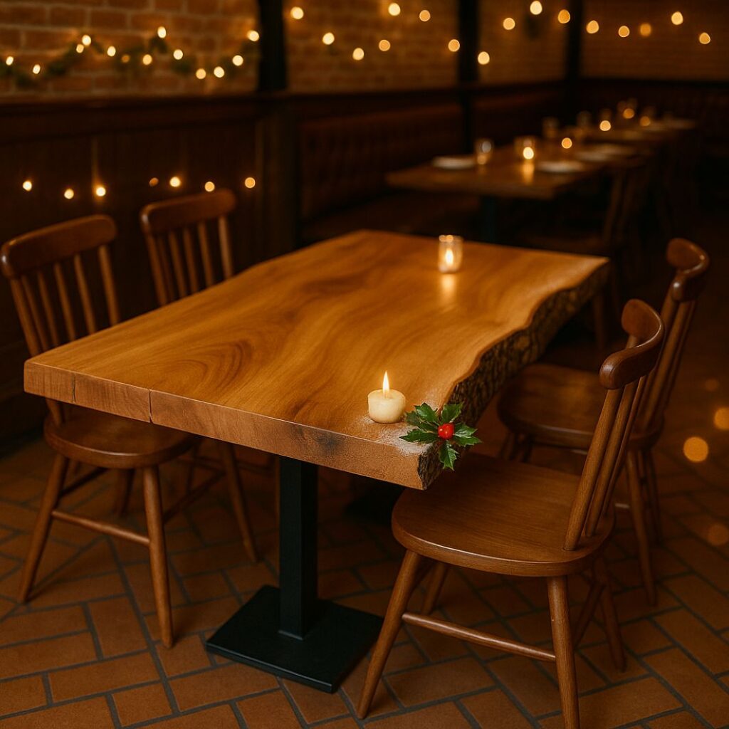 An AI photo - Christmas dining table by Tablemaker
