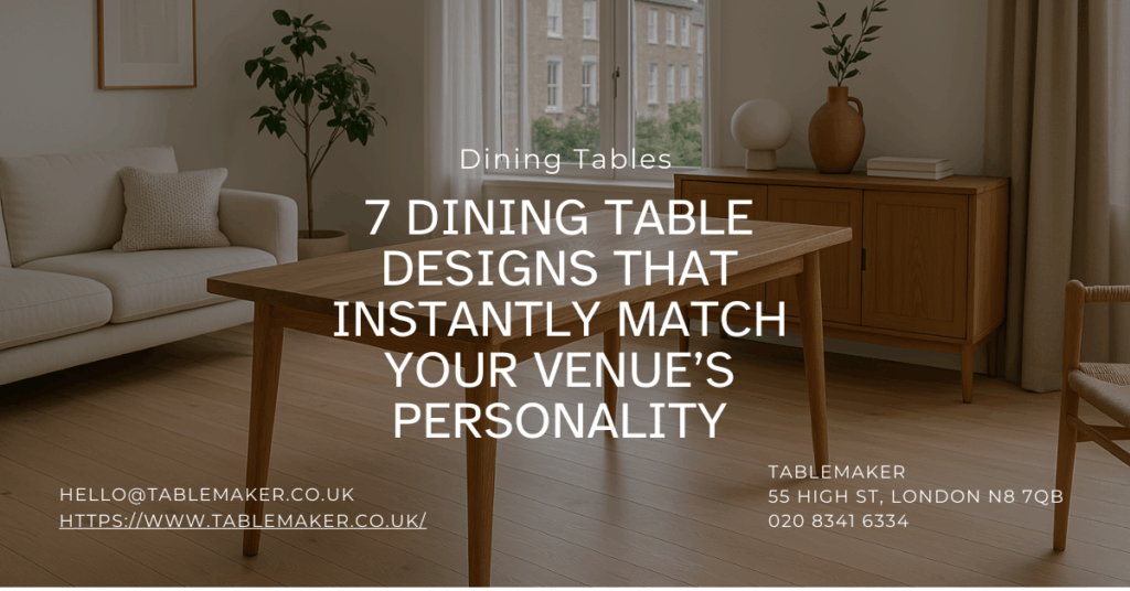 7 Dining Table Designs That Instantly Match Your Venue’s Personality -Tablemaker
