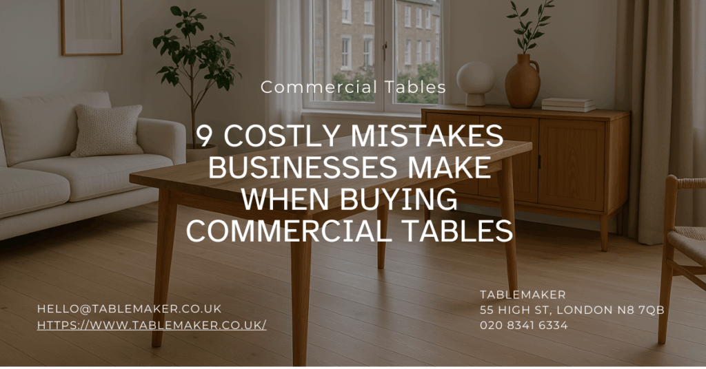 9 Costly Mistakes Businesses Make When Buying Commercial Tables Tablemaker