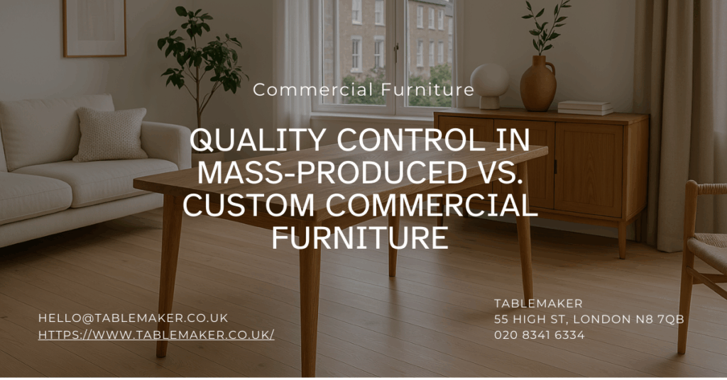 Quality Control in Mass-Produced vs. Custom Commercial Furniture = Tablemaker