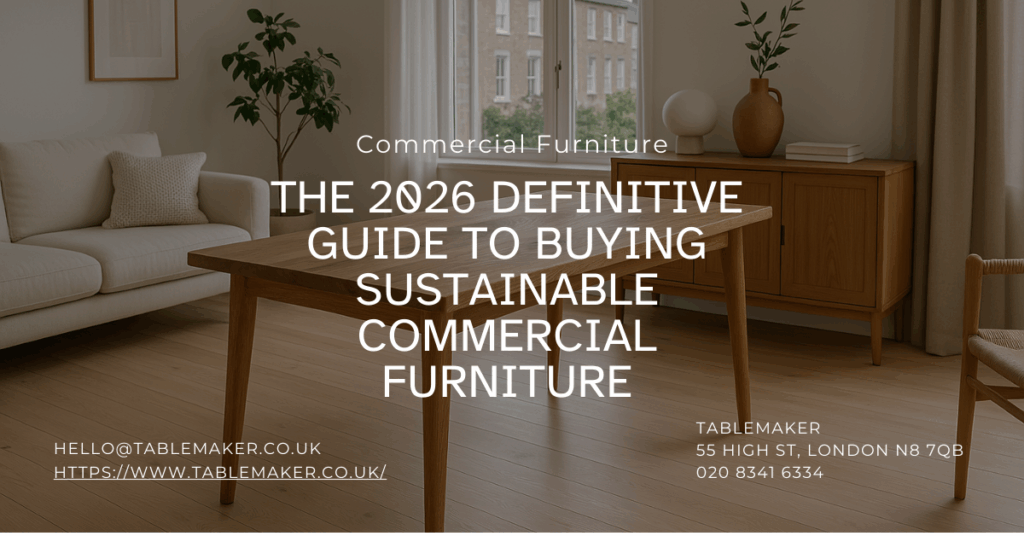 The 2026 Definitive Guide to Buying Sustainable Commercial Furniture -Tablemaker