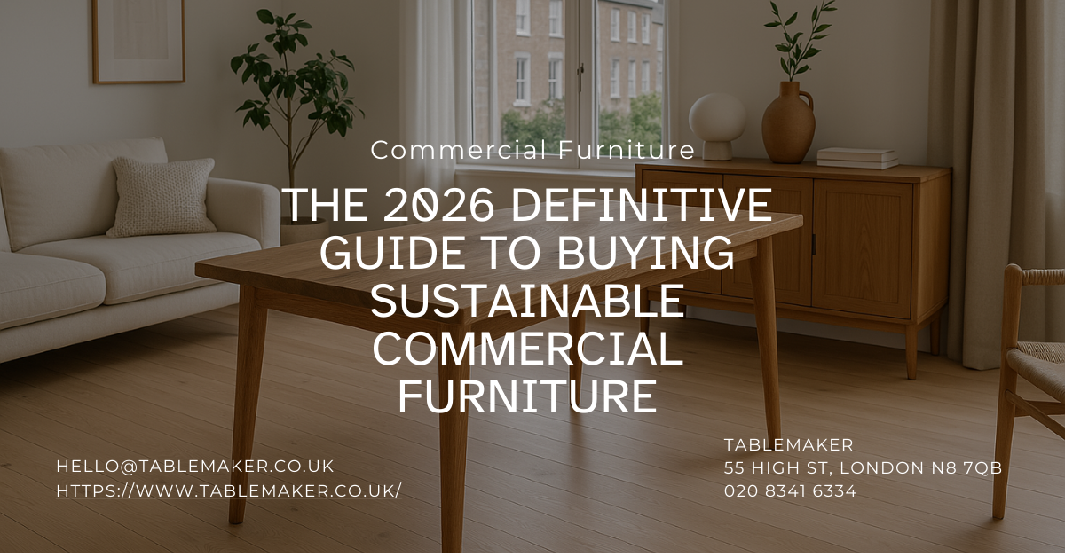The 2026 Definitive Guide to Buying Sustainable Commercial Furniture -Tablemaker