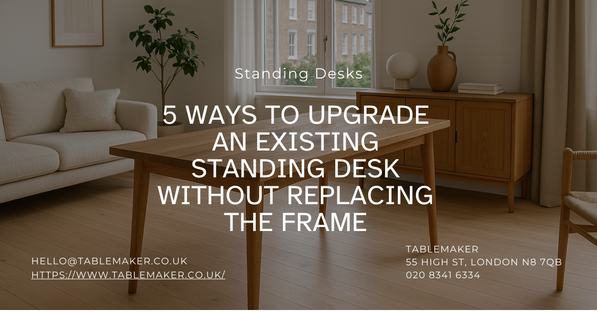 5 Ways to Upgrade an Existing Standing Desk Without Replacing the Frame Tablemaker