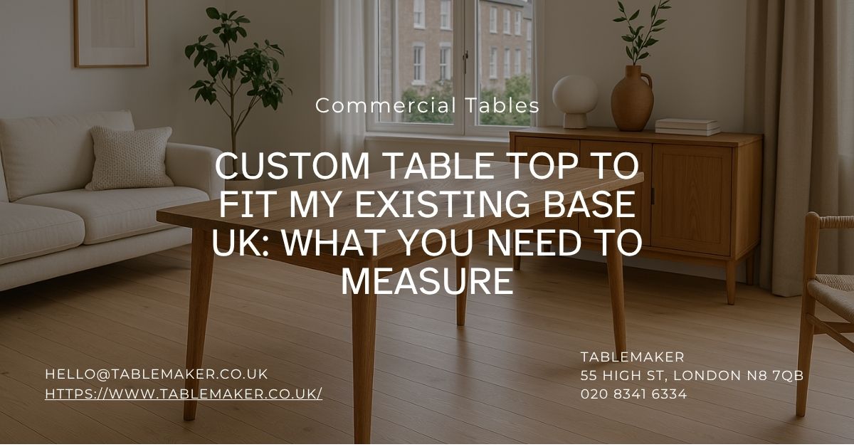Custom Table Top to Fit My Existing Base UK What You Need to Measure-Tablemaker